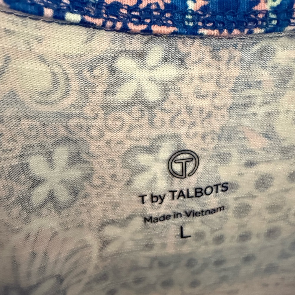 Blue and Pink Paisley Sleeveless Dress - Picture 2 of 2